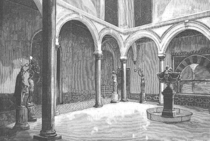 Patio interior del palacio de Orleans y Borbón (hoy ayuntamiento), donde a menudo se han realizado conciertos de cámara